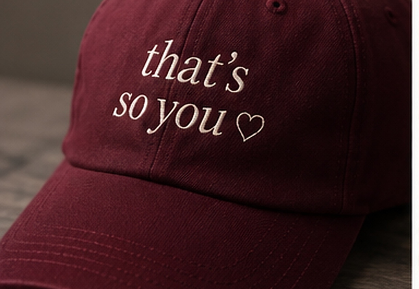 Personalised cap