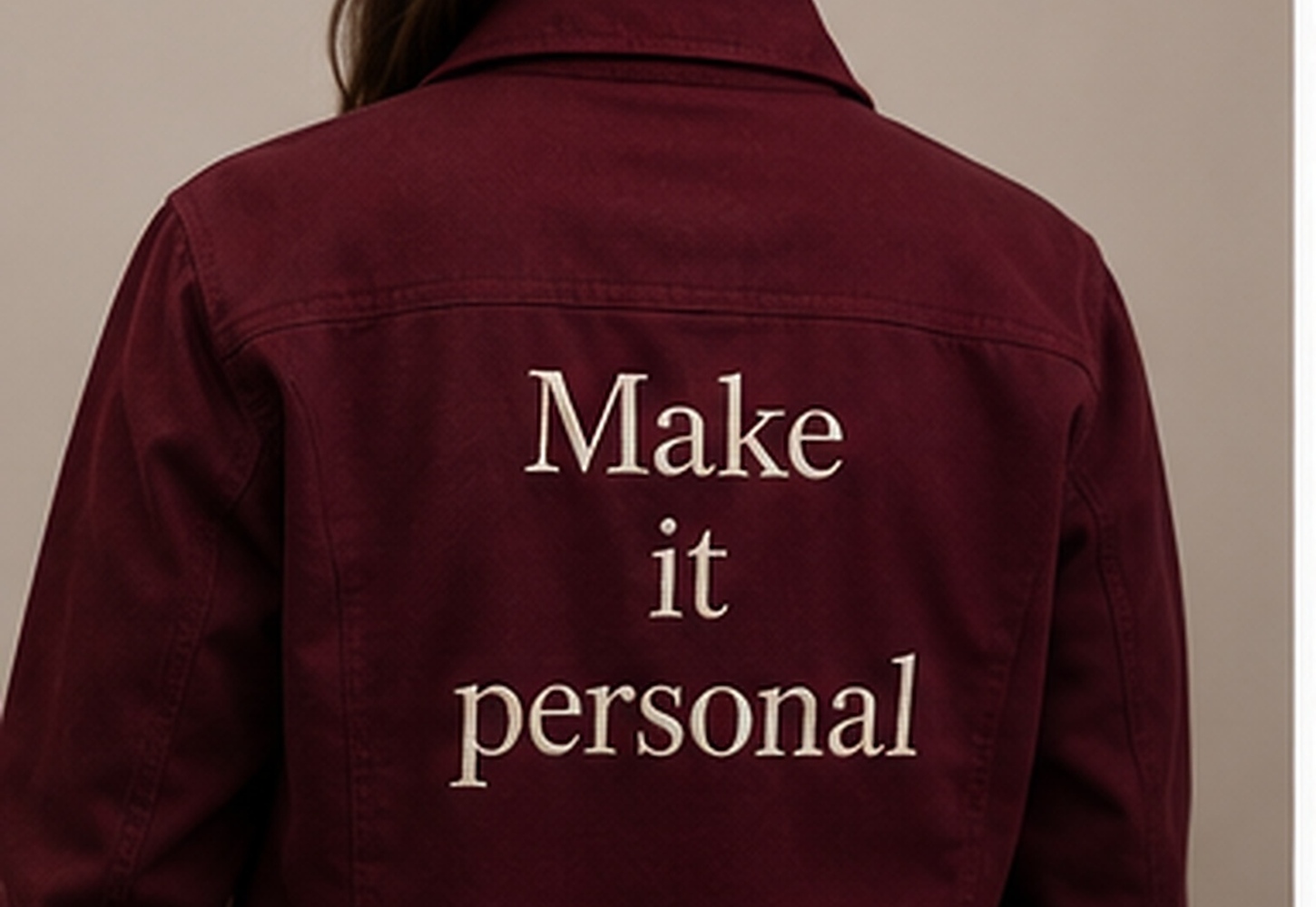 Personalised embroidered jacket