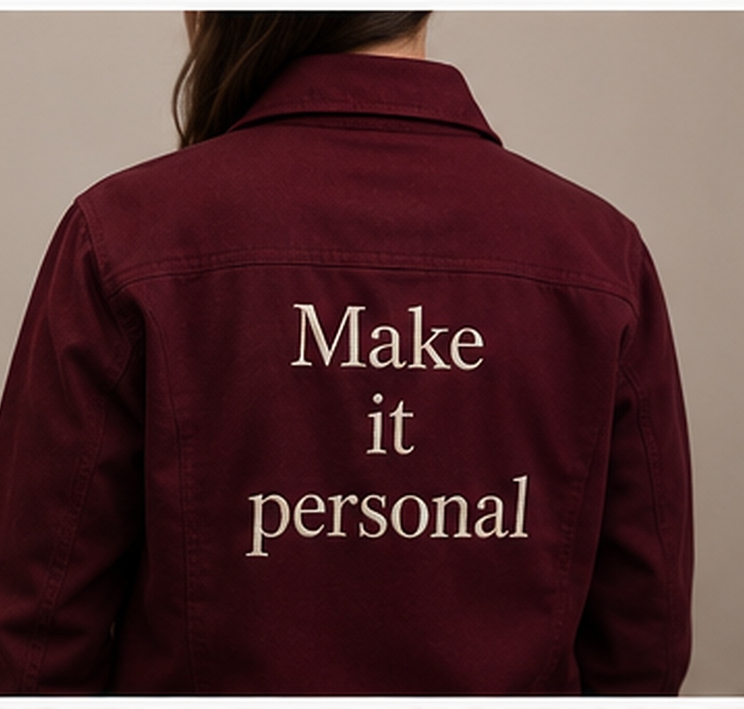 Personalised embroidered jacket